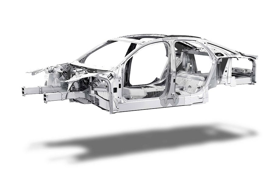 Estructura de aluminio de una carrocería Audi